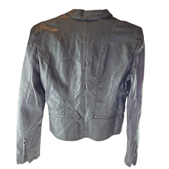 BlankNYC | Grey, Faux Leather, Moto Jacket | Size Medium - Picture 2 of 8